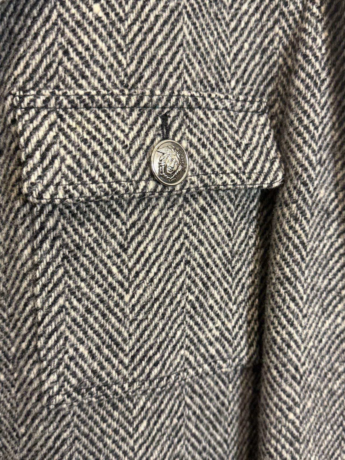 Versace Jeans Couture 90’s Tweed Coat Size US XL / EU 56 / 4 - 3 Thumbnail