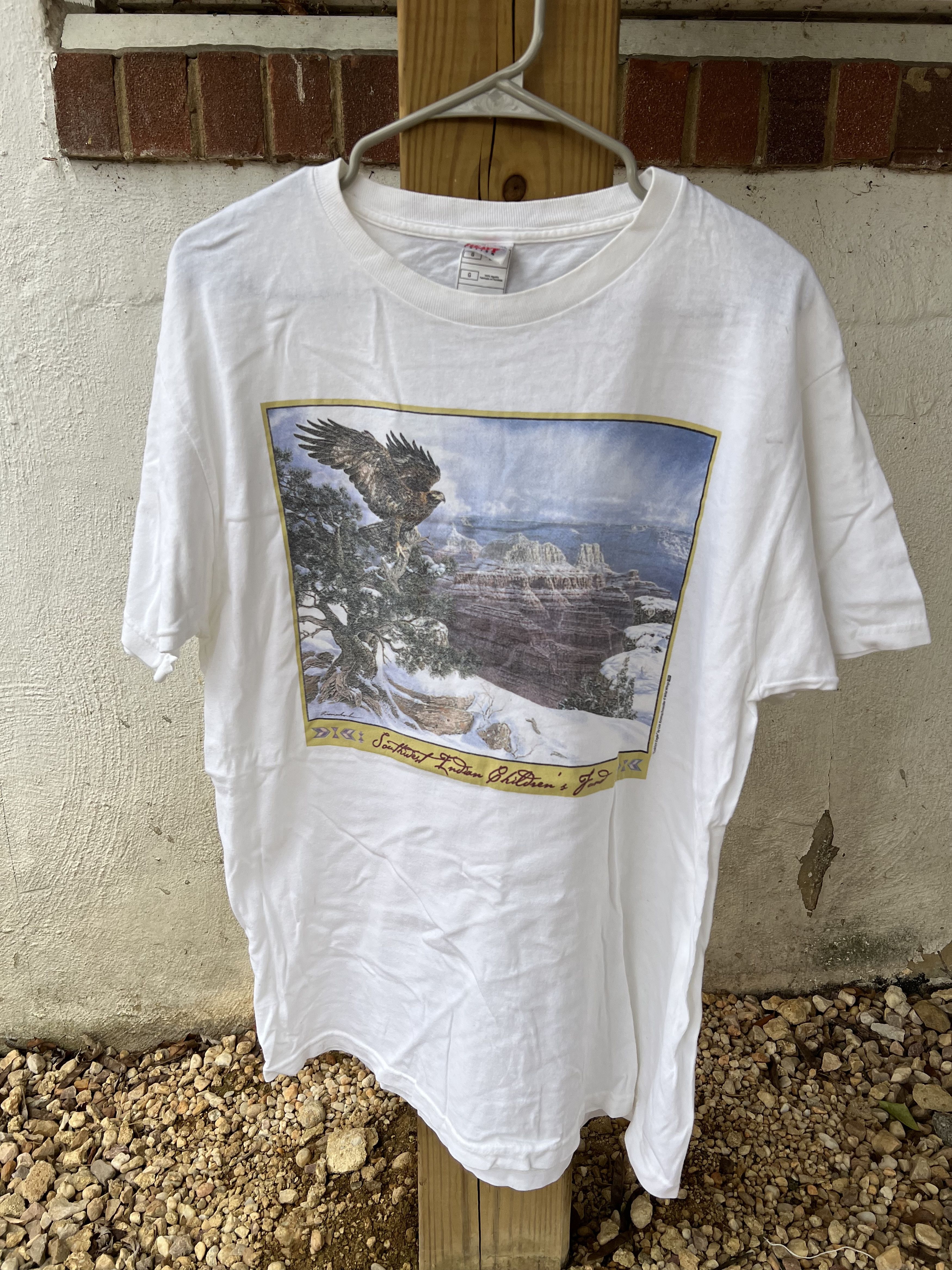 Vintage "Golden Eagle" by Lee Kromschroeder Art Tee Size US L / EU 52-54 / 3 - 1 Thumbnail