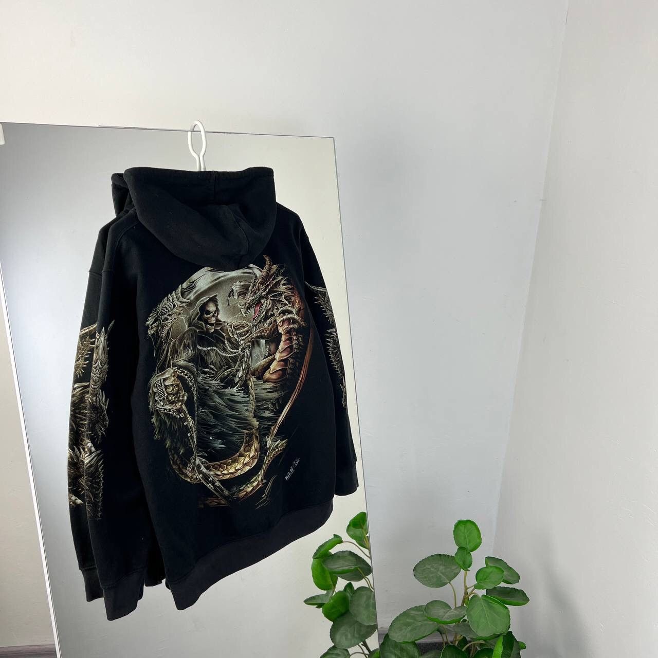 Vintage Dragon Skull Japanese Vintage Wild Zip Hoodie Over Print Size US M / EU 48-50 / 2 - 1 Thumbnail