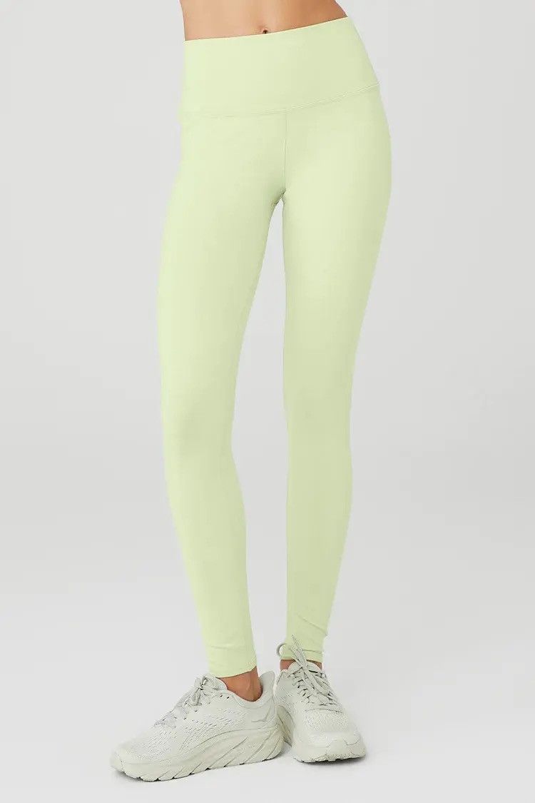 Alo Yoga HIGH-WAIST AIRBRUSH LEGGING Iced Green Tea Medium