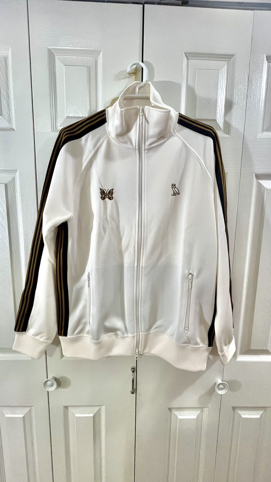 Octobers Very On OVO reflective shops piping white jacket