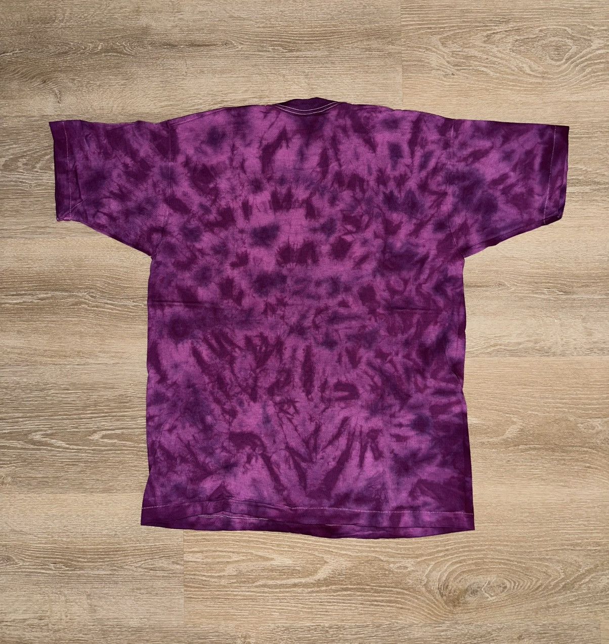 Fruit Of The Loom × Vintage Vintage 90’s Fruit of the Loom Purple Tye Dye Blank T-Shirt Size US XL / EU 56 / 4 - 2 Thumbnail