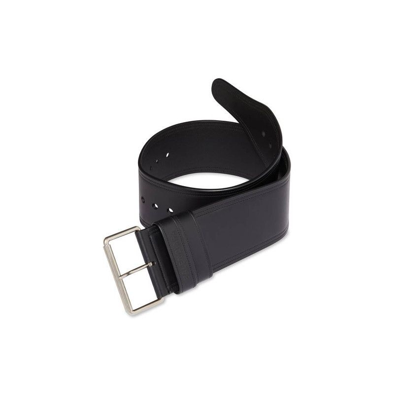 Balenciaga o1s1wg110126 Size: 85 / Force Belt in Black Size 34 - 3 Thumbnail