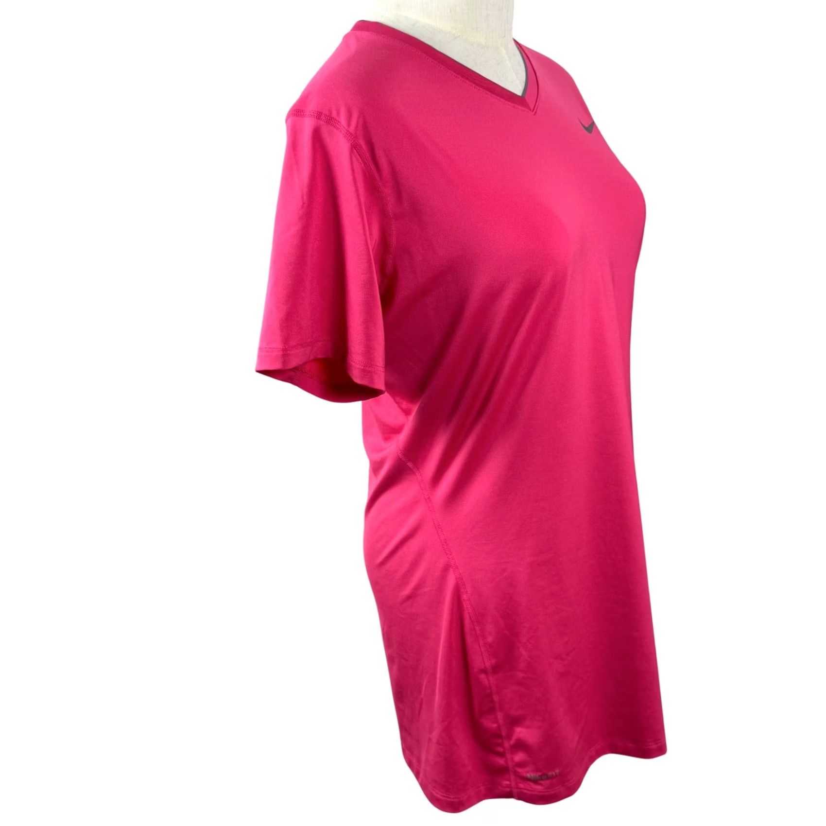 Nike Nike Pro Fitted Shirt Pink V-Neck Short Sleeve Athletic Top XL Womens Size XL / US 12-14 / IT 48-50 - 5 Thumbnail
