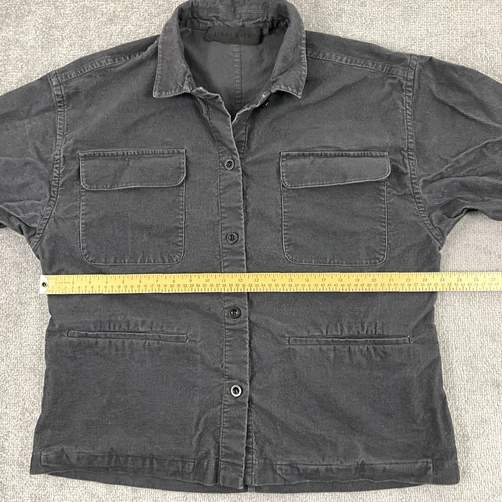 Vintage VINTAGE Jenni Kayne Shirt Jacket Womens 2XL Gray Corduroy Button-Up Casual Fall Winter Size XXL / US 16-18 / IT 52-54 - 5 Thumbnail