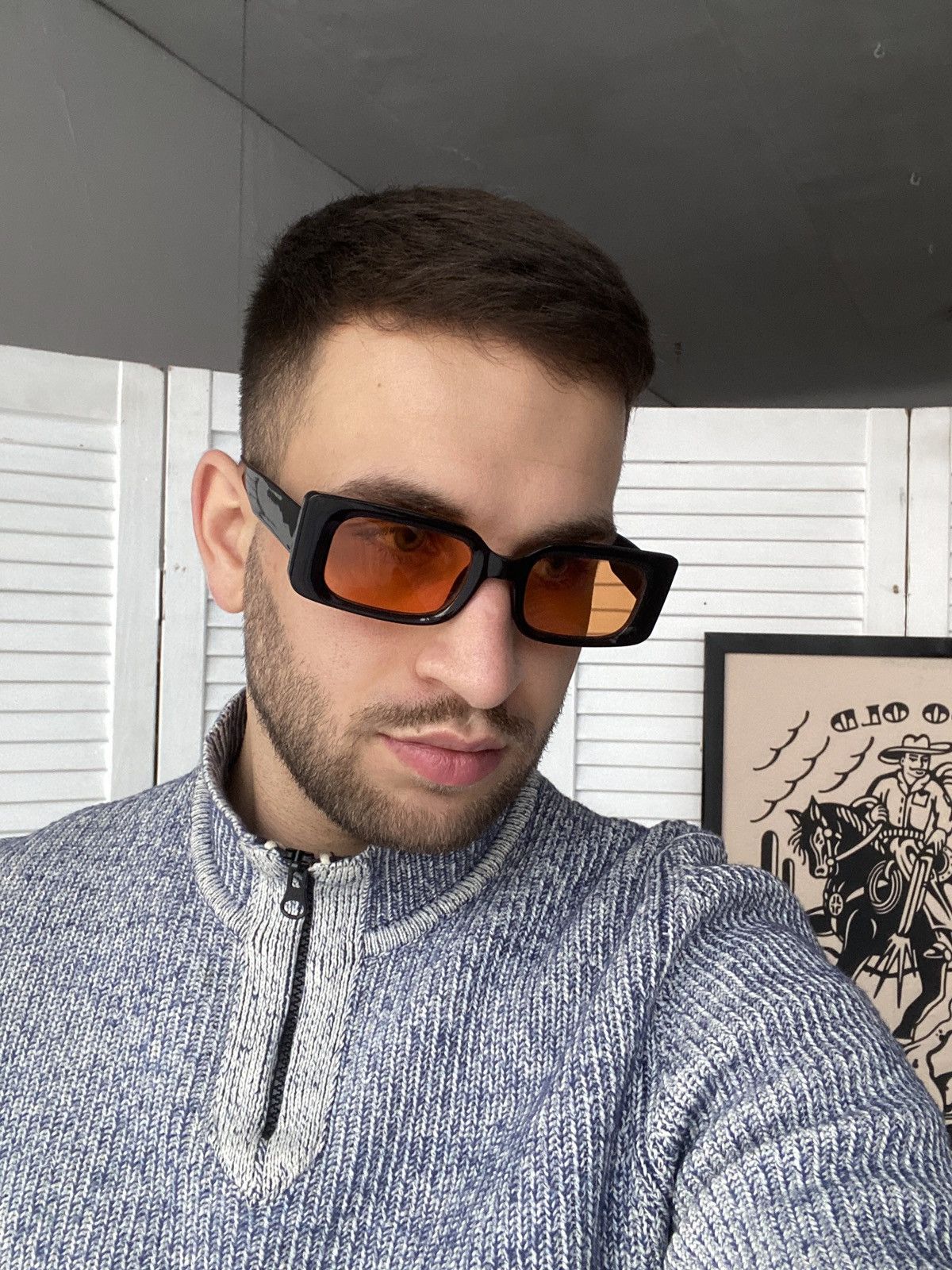 Japanese Brand × Vintage Vintage Y2K Orange Lenses Massive Frame Sunglasses Opium Size ONE SIZE - 14 Thumbnail