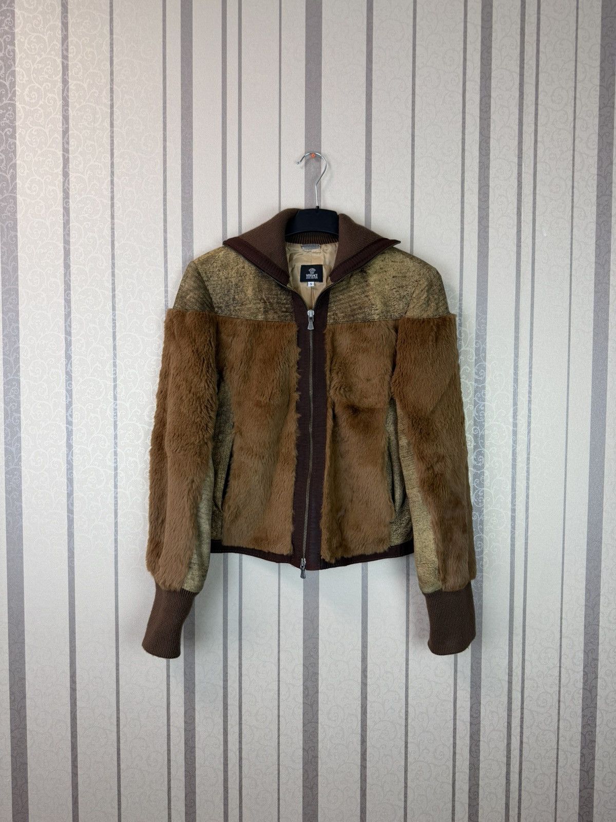 Versace Jeans Couture ARCHIVE Versace Jeans Couture Rabbit Fur Jacket ITTIERRE Size S / US 4 / IT 40 - 1 Thumbnail