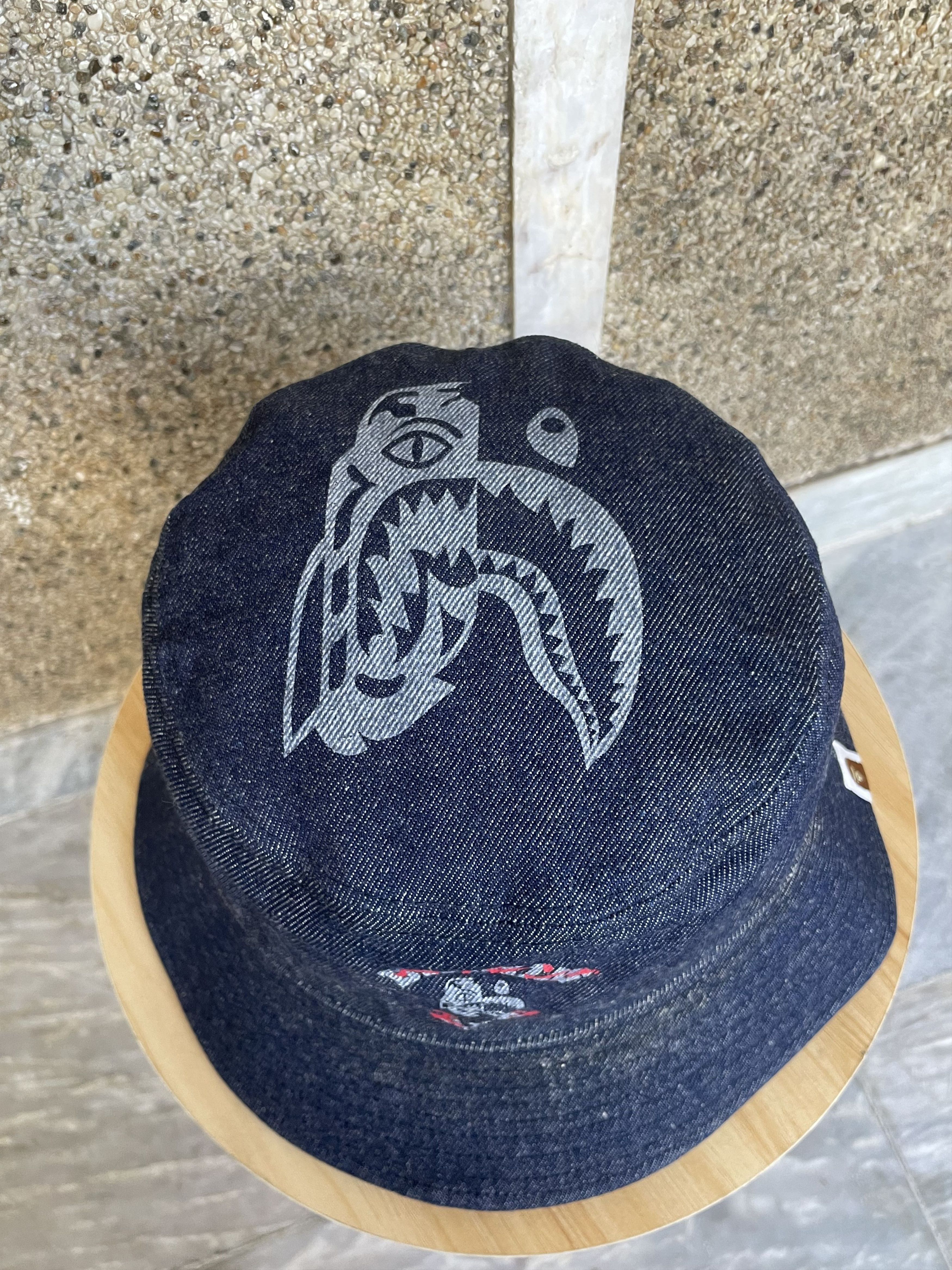 Bape Indigo Tiger Shark Bucket Hat Size ONE SIZE - 3 Thumbnail