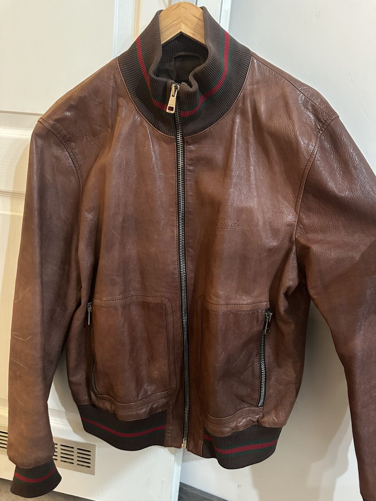 Gucci Gucci Leather Jacket Size US XXL / EU 58 / 5 - 1 Thumbnail