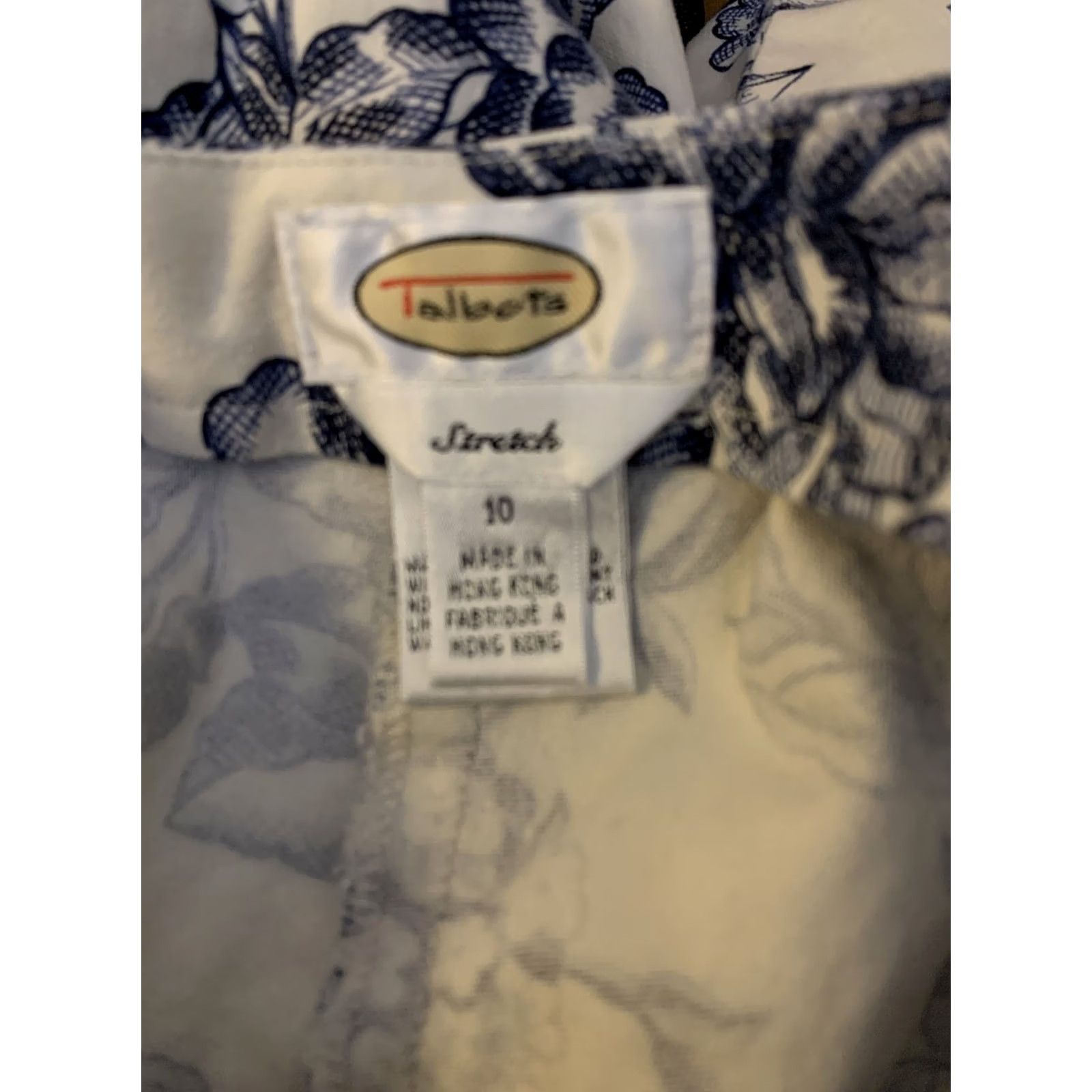 Talbots Talbots Pants Women’s 10 Ankle Floral Print Blue Cropped Vintage Heirloom Spring Summer Fall Straight Mens Size 32" / US 10 / IT 46 - 6 Thumbnail
