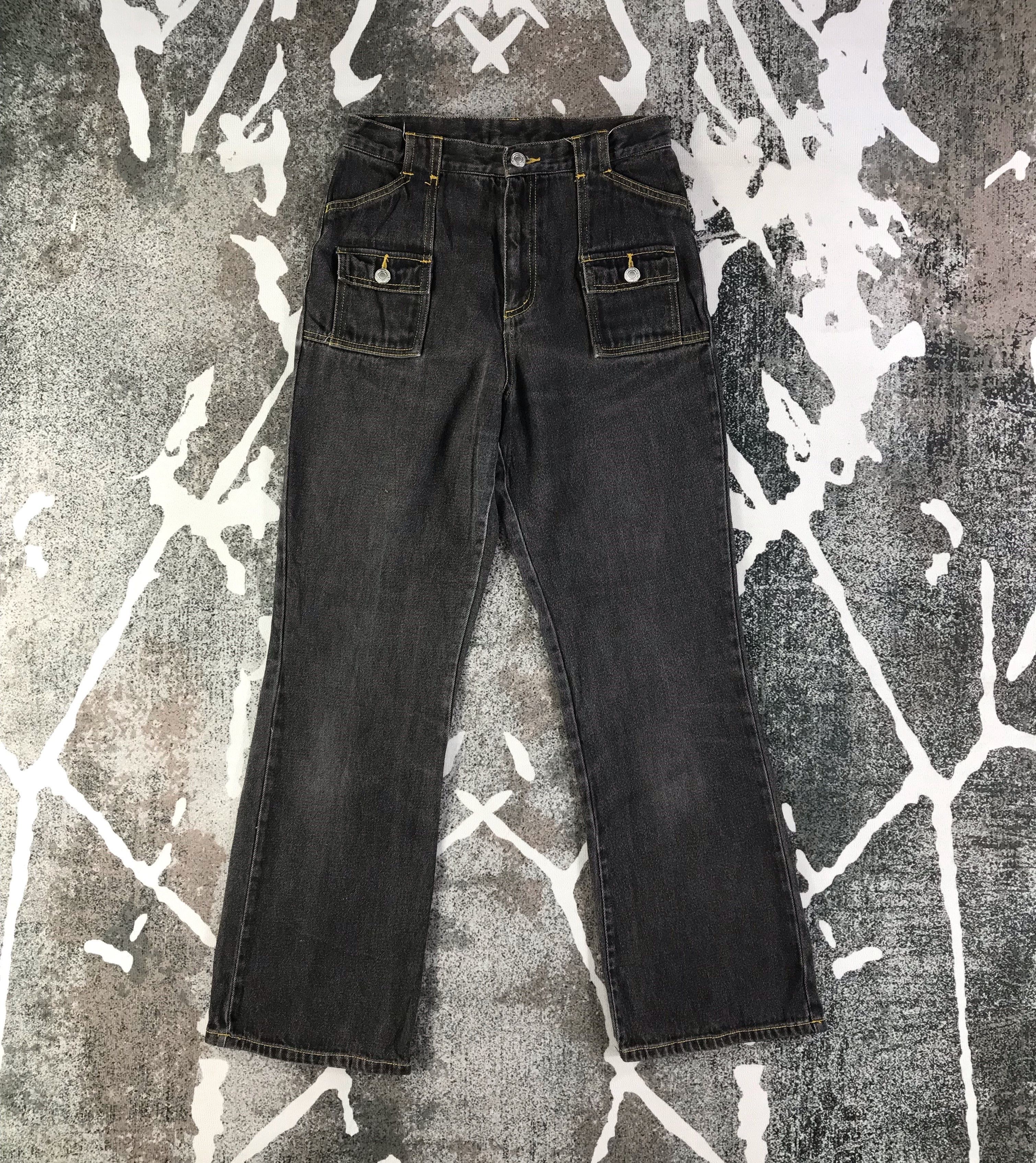 Japanese Brand Japanese Bush Pants Jeans Faded Black Denim KJ1642 Size 27" / US 4 / IT 40 - 1 Thumbnail
