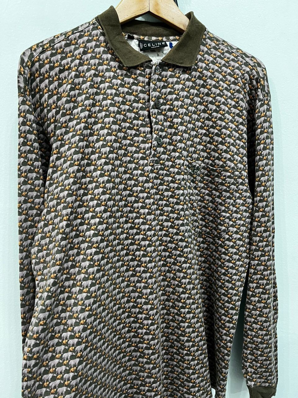Celine Vintage Celine Full Print 🐻 Bear Motif Size US L / EU 52-54 / 3 - 4 Thumbnail