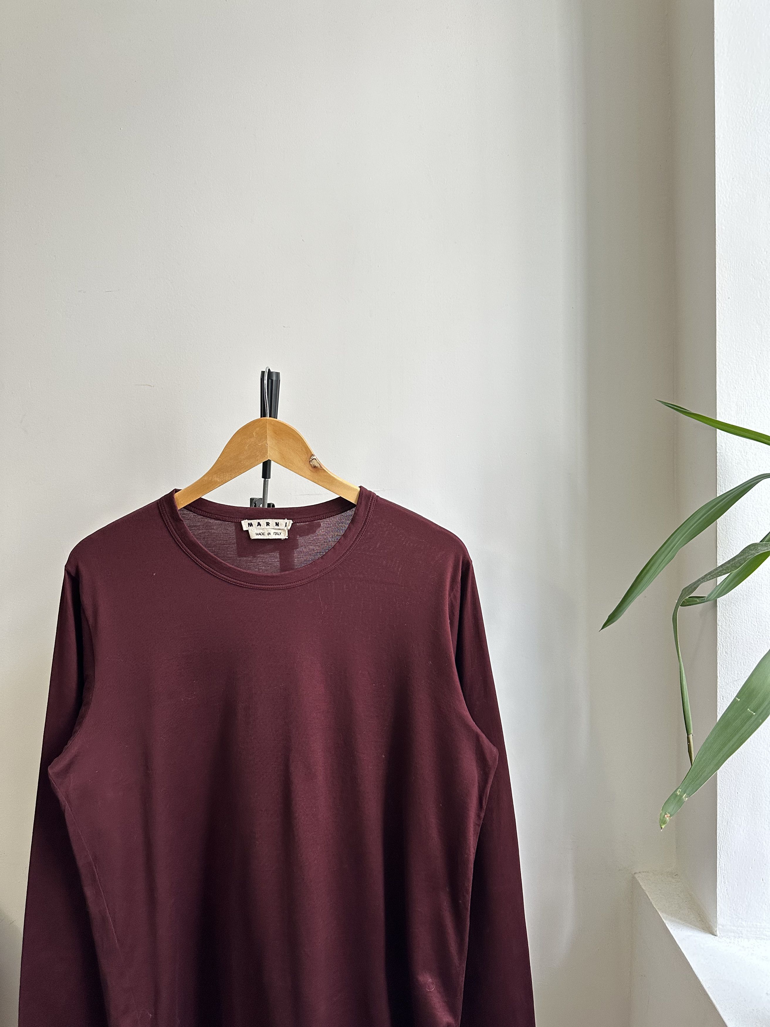 Marni Marni Burgundi Long Sleeve Made In Italy Size US M / EU 48-50 / 2 - 1 Thumbnail