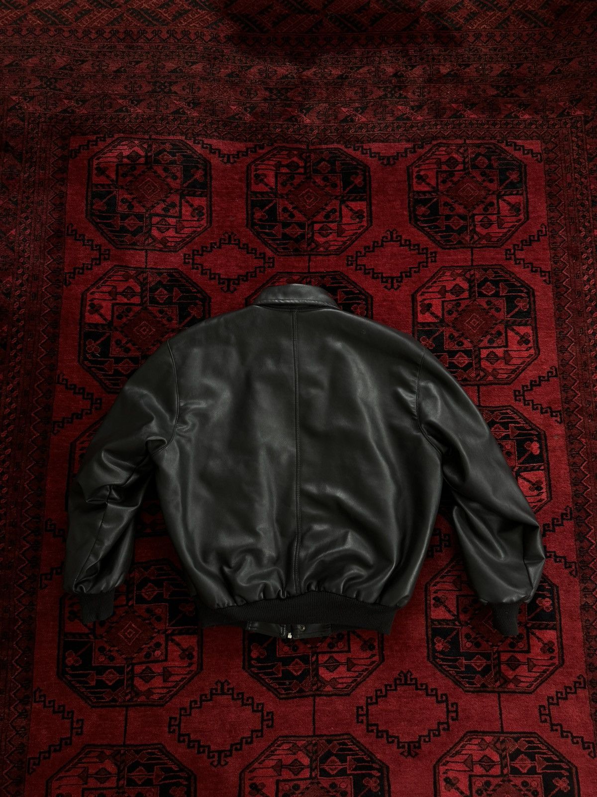 Other Oversize Leather Bomber Jacket Size US XL / EU 56 / 4 - 2 Thumbnail