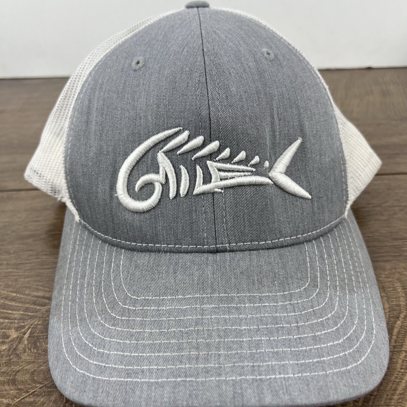 Other Fish Skeleton Hat Fish Skull Snapback Hat Gray Adjustable Ha Size ONE SIZE - 6 Thumbnail