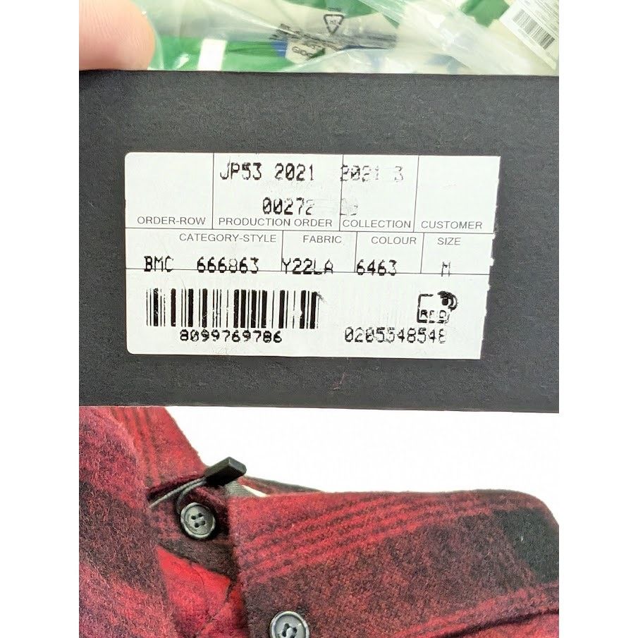 Saint Laurent Paris o1rshd1 Checked Button Up Shirt in Red/Black Size US M / EU 48-50 / 2 - 18 Thumbnail