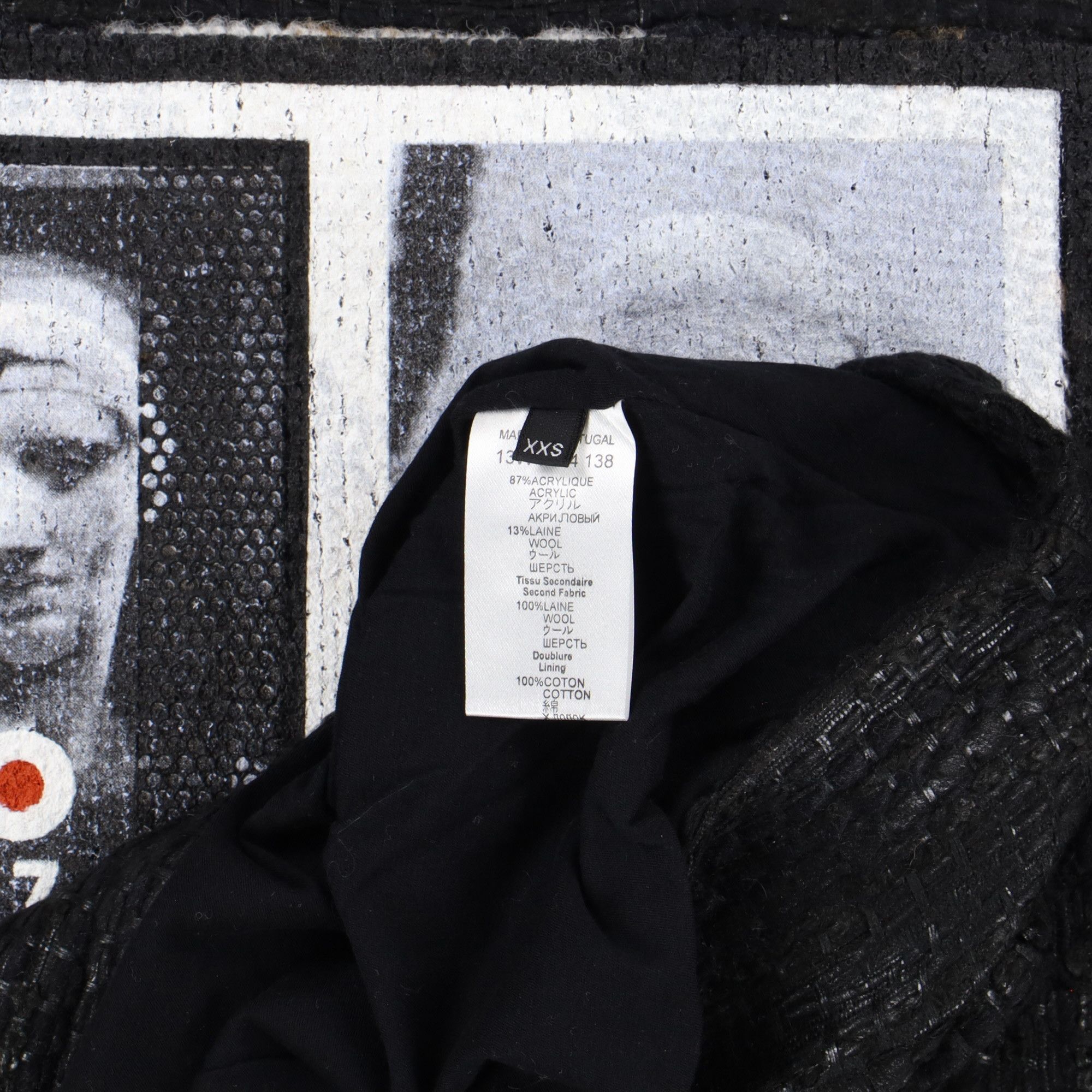 Givenchy Black Amerika Waxed Wool Blend Oversized T-Shirt Size US XXS / EU 40 - 7 Thumbnail
