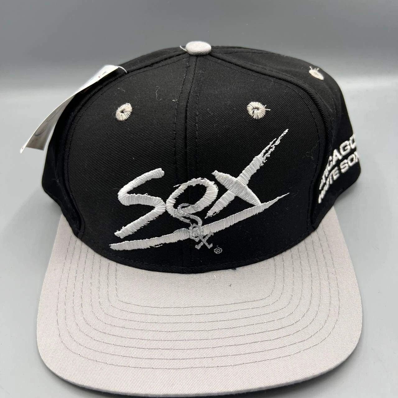 Signatures × Vintage Chicago White Sox Hat Men Black White Signatures Strap Back Size ONE SIZE - 1 Thumbnail