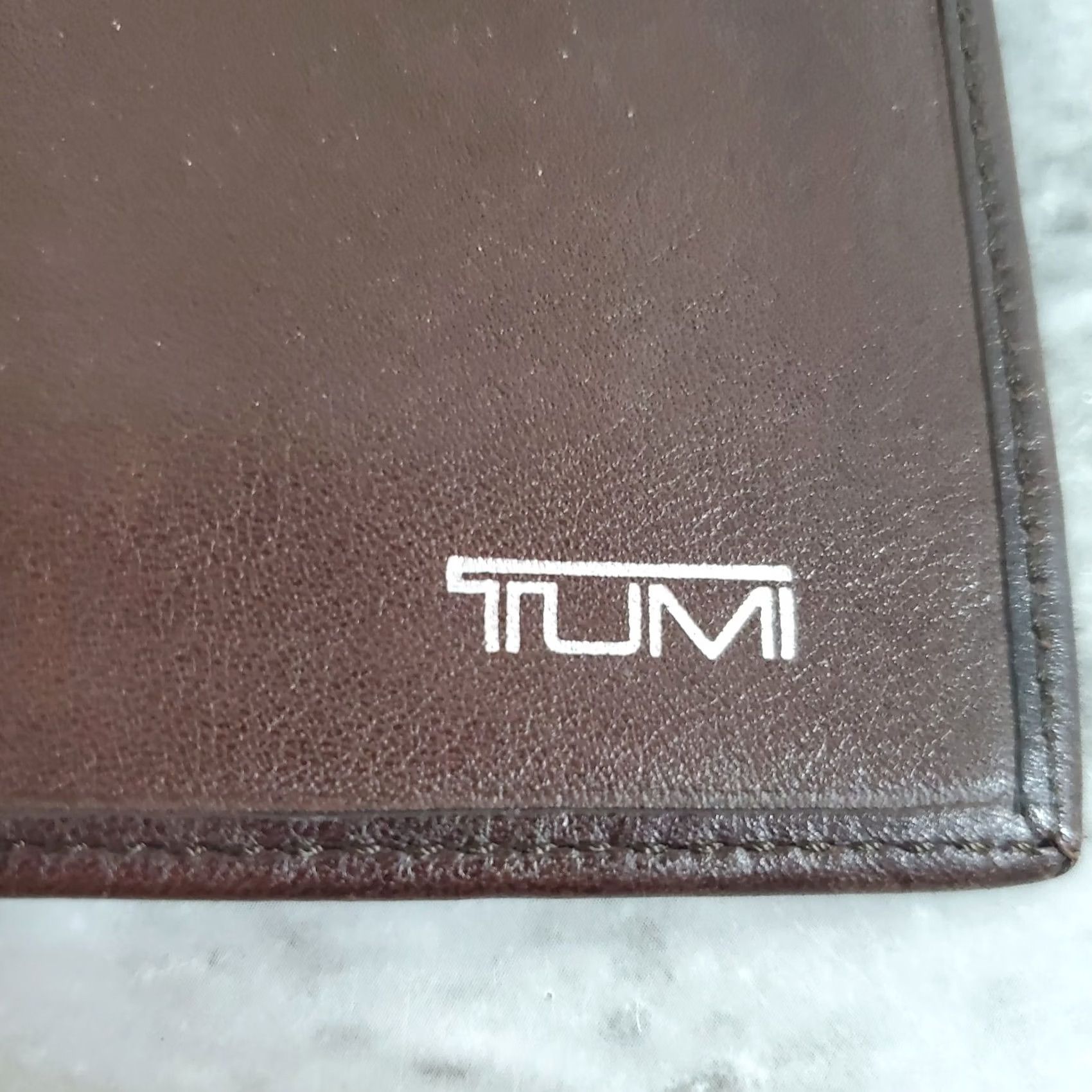 Tumi TUMI Brown Leather Long Bifold Wallet Organizer Multiple Card Slots ID Window Size ONE SIZE - 2 Thumbnail