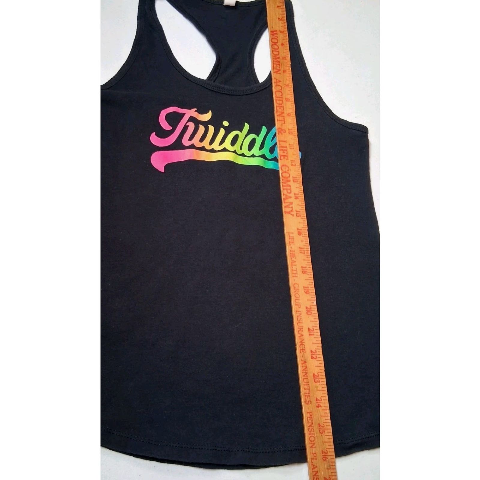 Next Level Twiddle Tank Top Women M Black Graphic Racer Back Jam Band Music Next Level Shirt Tank Top Racerback Casual Size M / US 6-8 / IT 42-44 - 6 Thumbnail