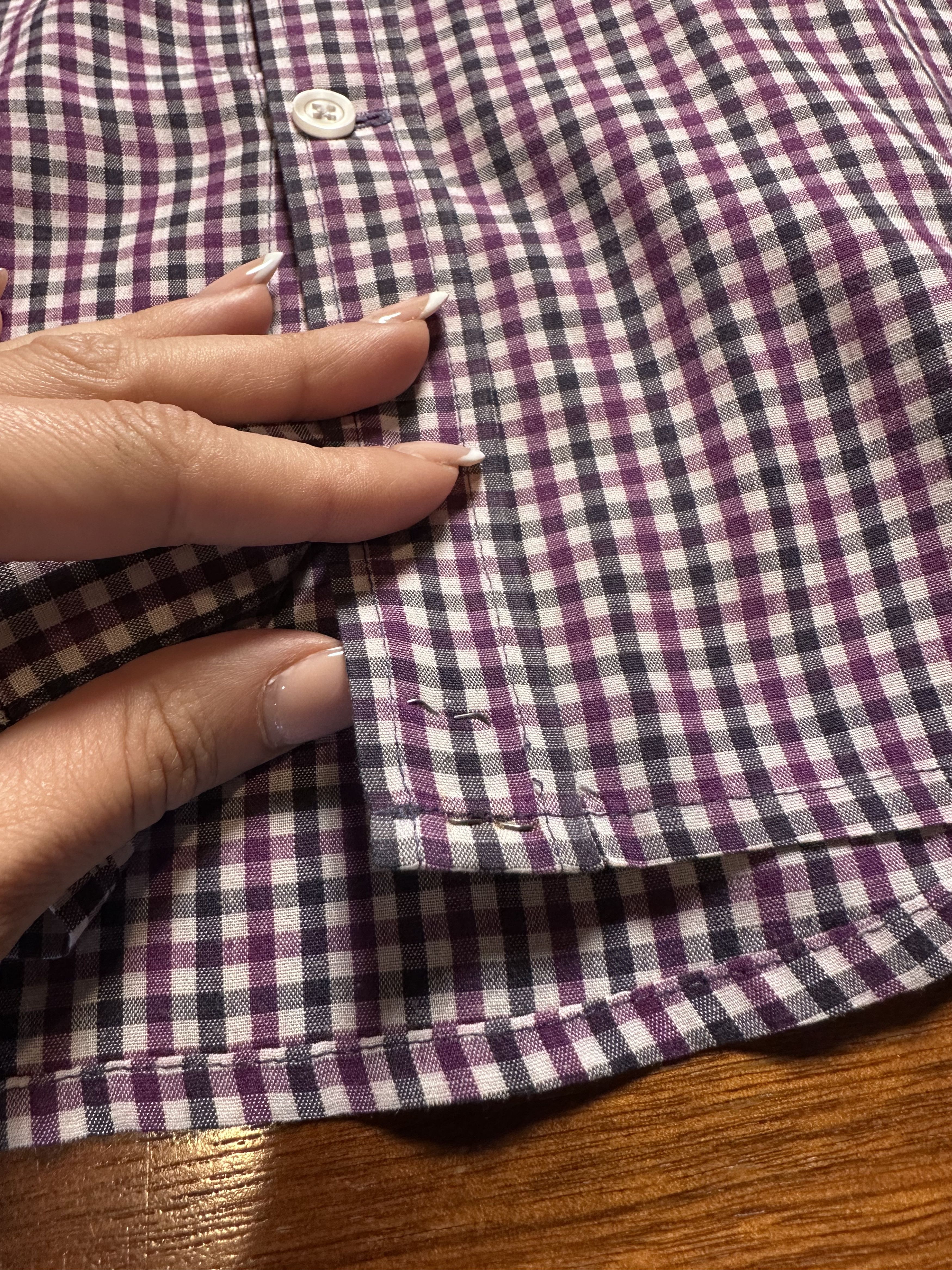 Theory Theory Gingham Check Button Down Shirt XXL Never Worn Size US XXL / EU 58 / 5 - 3 Thumbnail