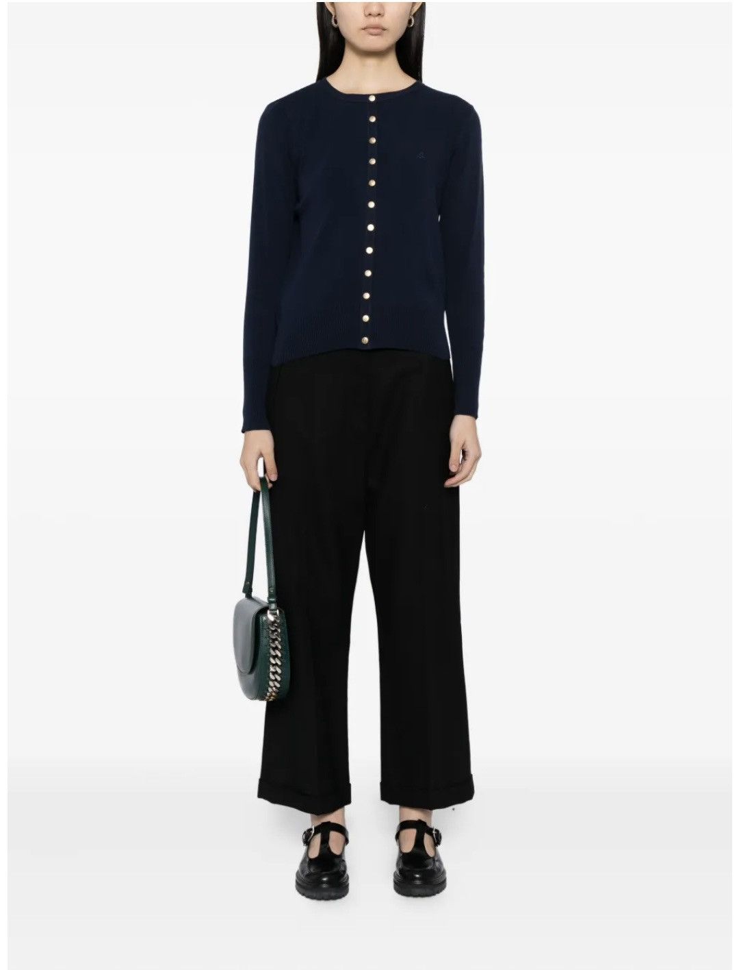 agnes b. Agnès b. Navy Blue Snap Cardigan Made in France Size 2 Size M / US 6-8 / IT 42-44 - 1 Thumbnail