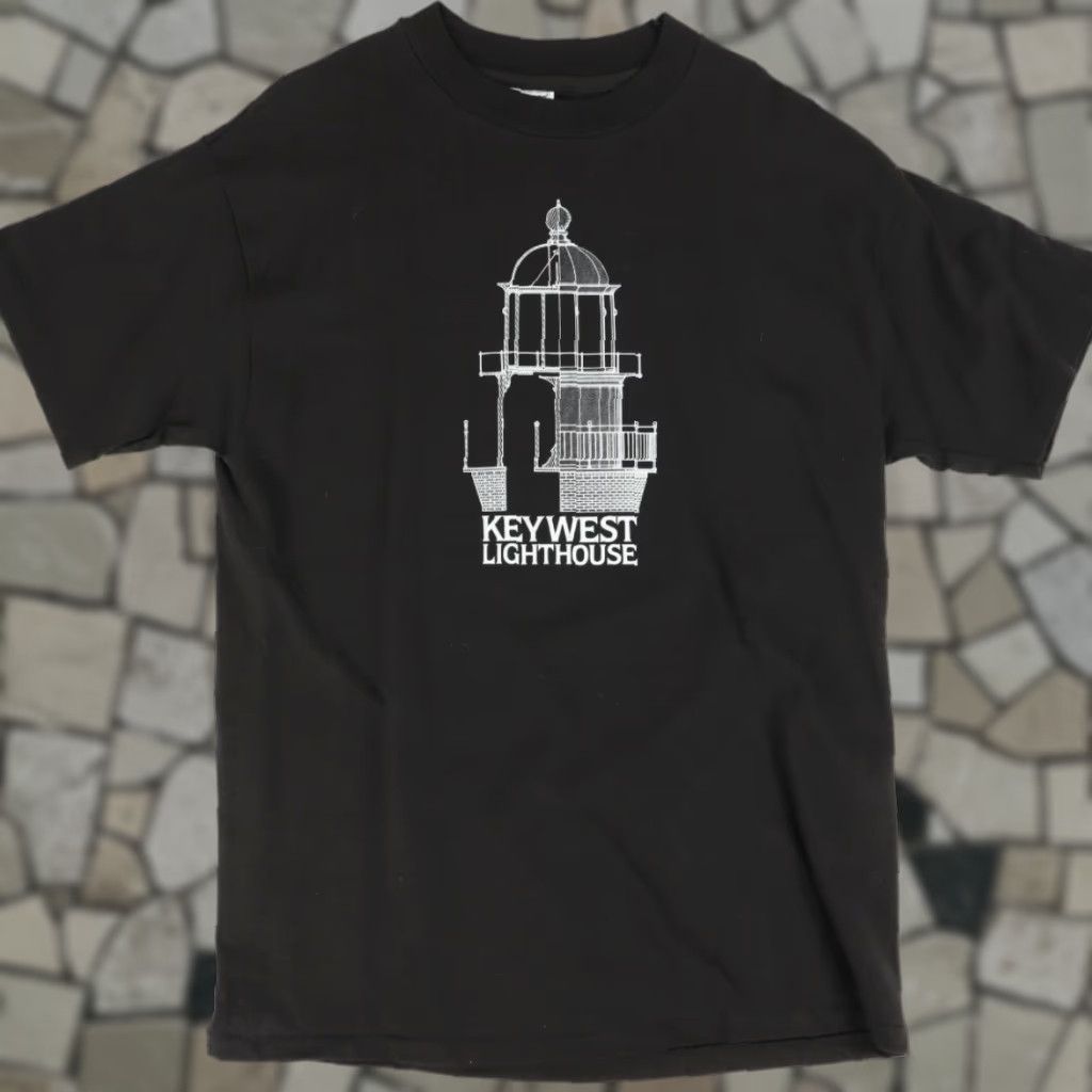 Hanes VTG Hanes Key West Lighthouse Single Stitch Solid T-Shirt Black Men's L Size US L / EU 52-54 / 3 - 1 Thumbnail