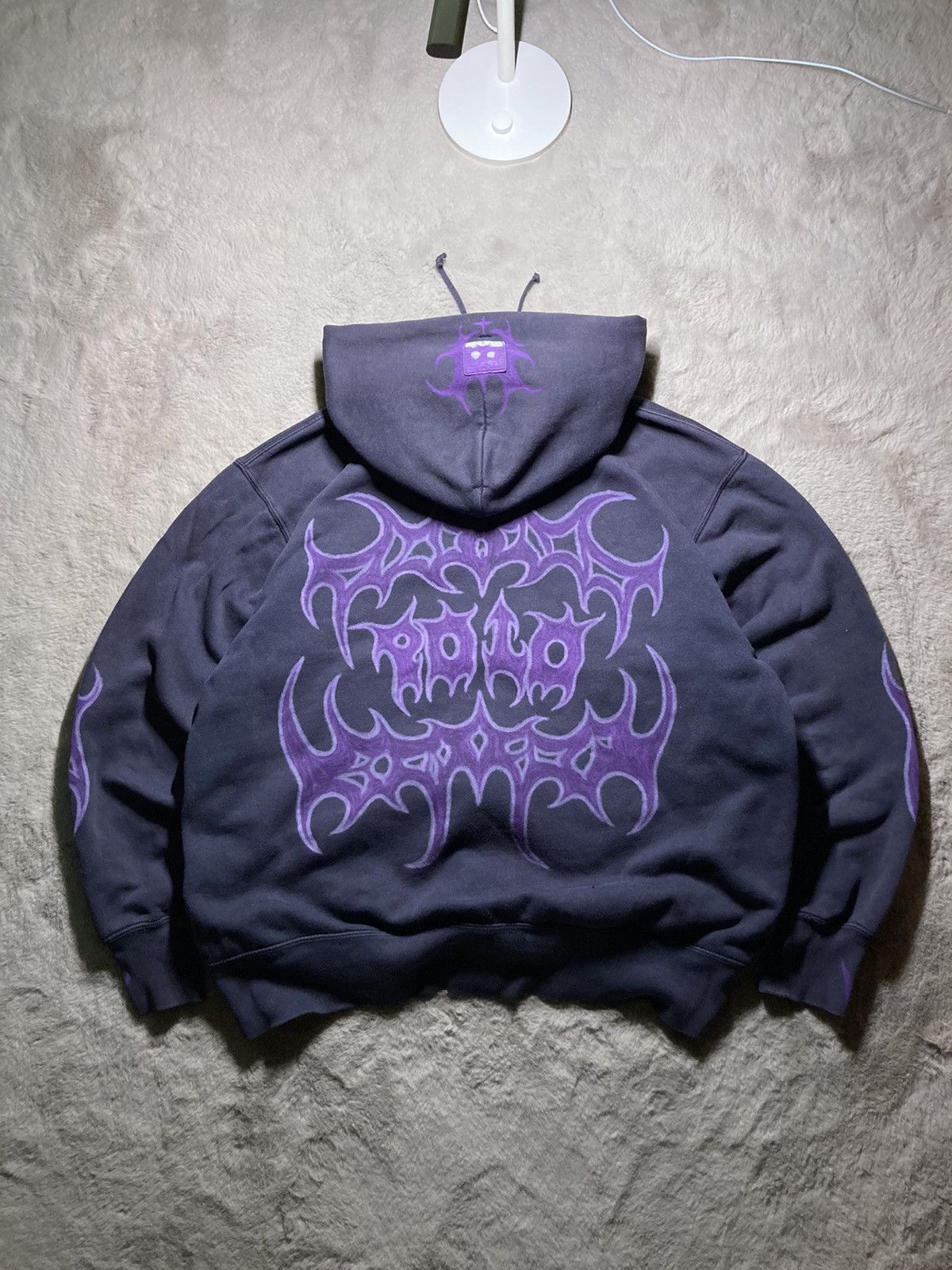 Nike ⛩️ Ralph Lauren Polo Custom Hoodie Rare Y2K Punk Rock Cross ⛩️ Size US L / EU 52-54 / 3 - 2 Thumbnail
