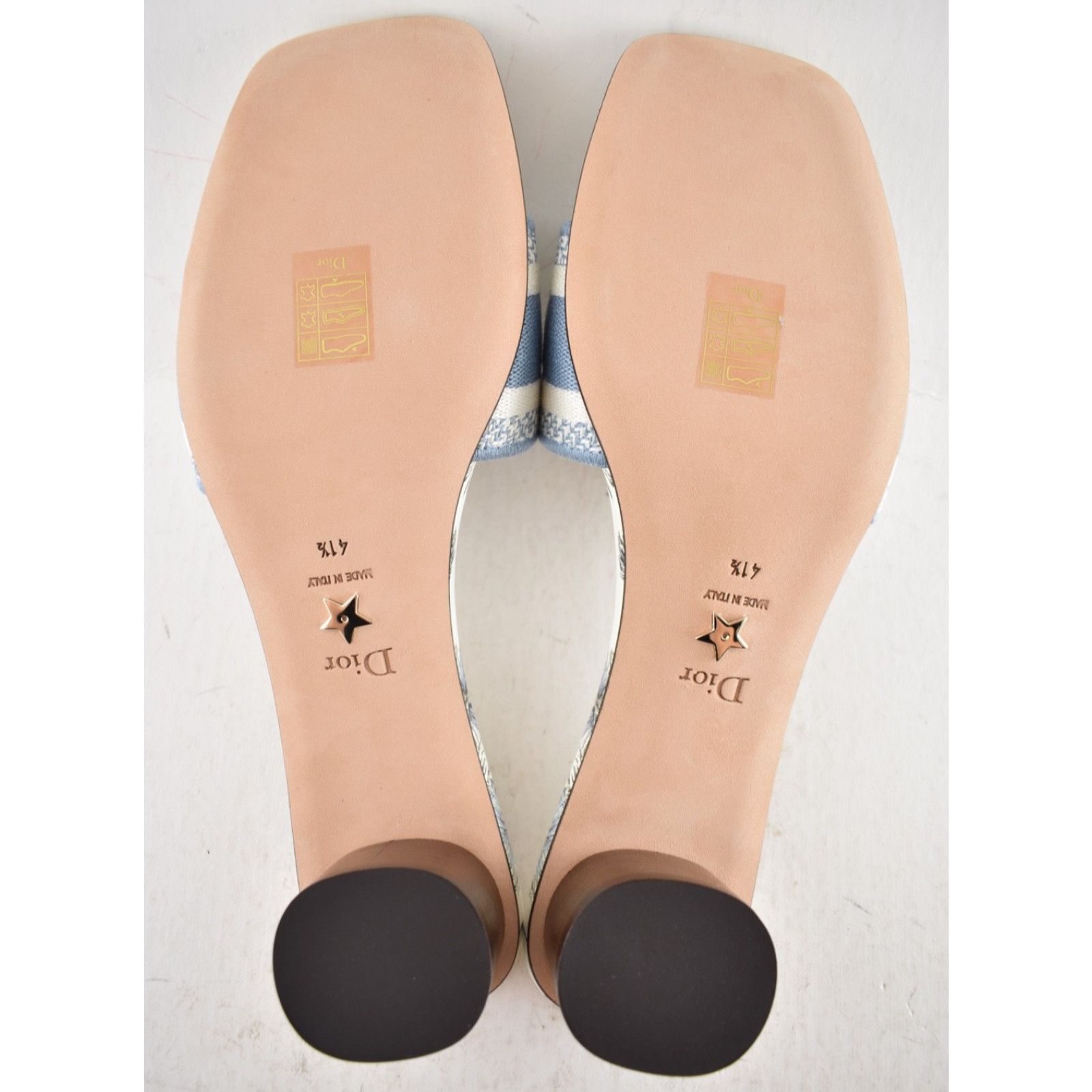 Dior Christian Dior Dway Heeled Slide Blue White TDJ Palms 41.5 Size US 11.5 / IT 41.5 - 14 Thumbnail