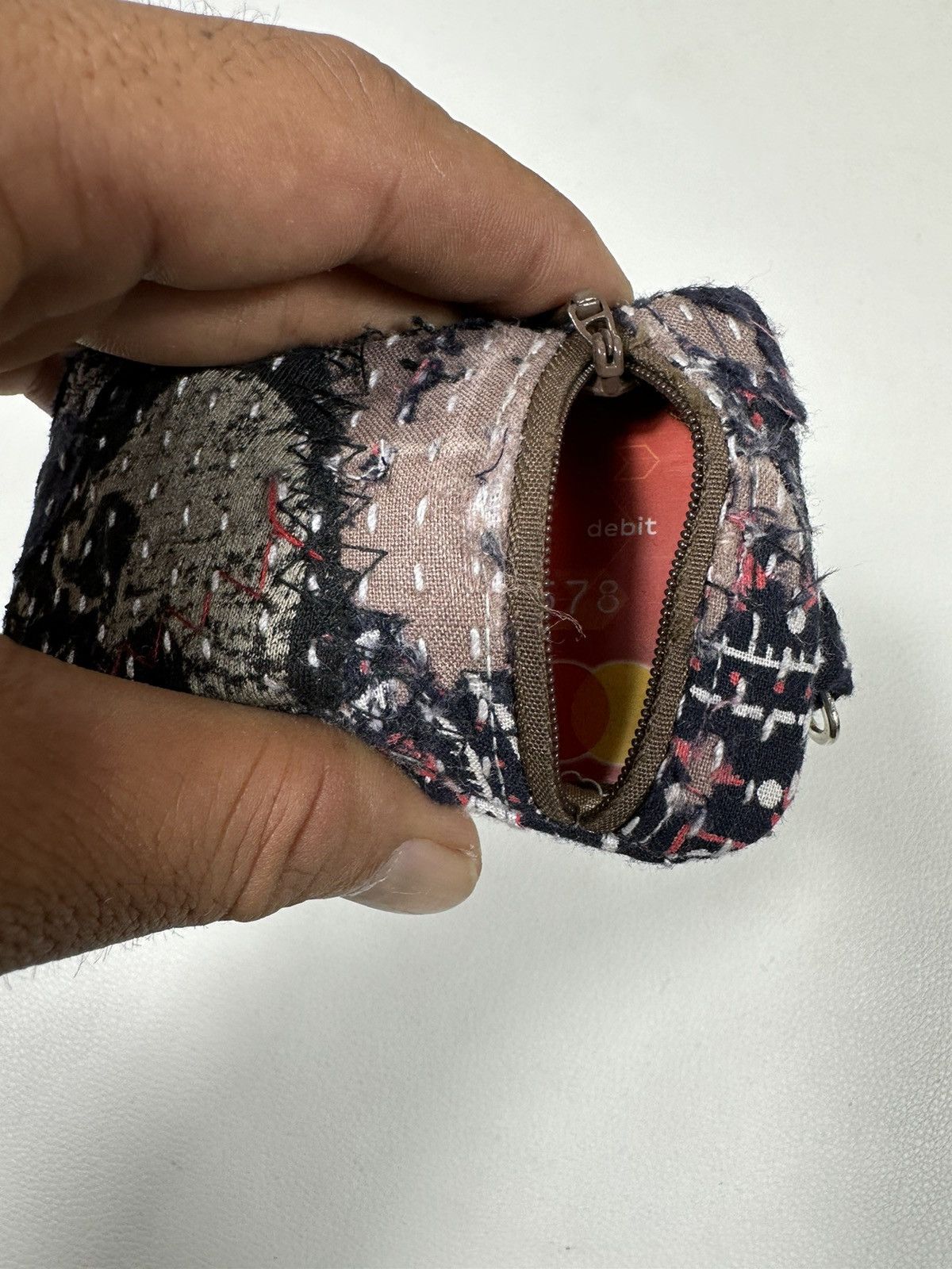 Other Custom Made Distressed Paisley Patchwork Keychain Wallet Size ONE SIZE - 8 Thumbnail