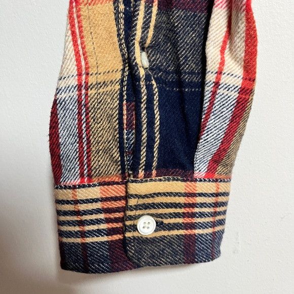 Alex Mill Alex Mill Plaid Flannel Shirt - Red/Navy/Beige - Size L Size US L / EU 52-54 / 3 - 3 Thumbnail