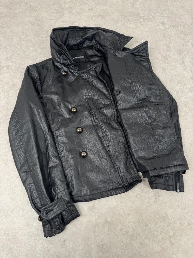 Emporio Armani FW2007 Emporio Armani Offcier Black Crocodile Effect Jacket Size US M / EU 48-50 / 2 - 4 Thumbnail