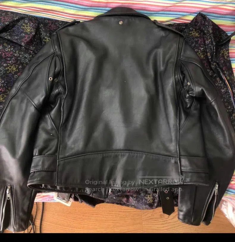 Schott Schott Straight stand-up collar leather jacket Size US XS / EU 42 / 0 - 4 Thumbnail