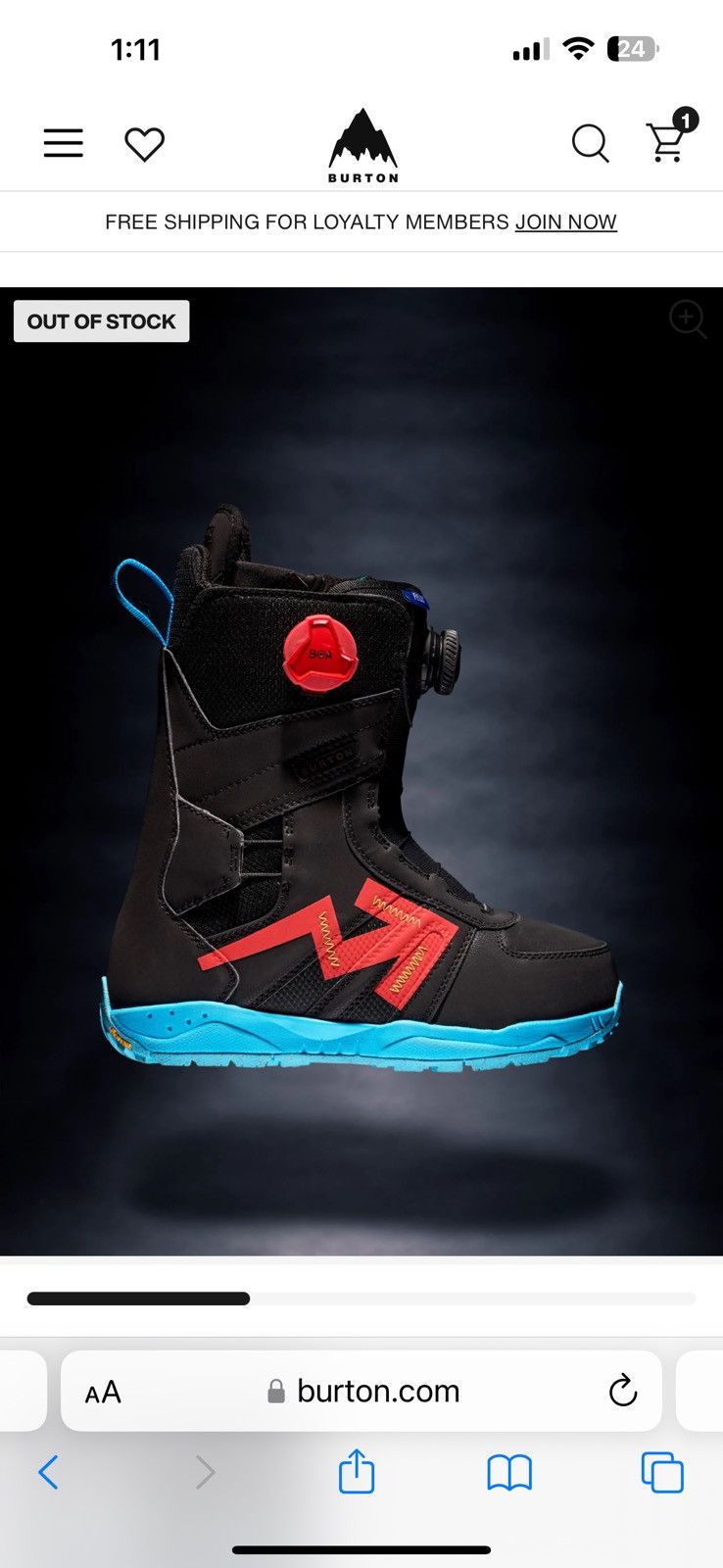 image of New In Box! Women's Burton Virgil Felix Boa Snowboard Boots in Black (Size 9)