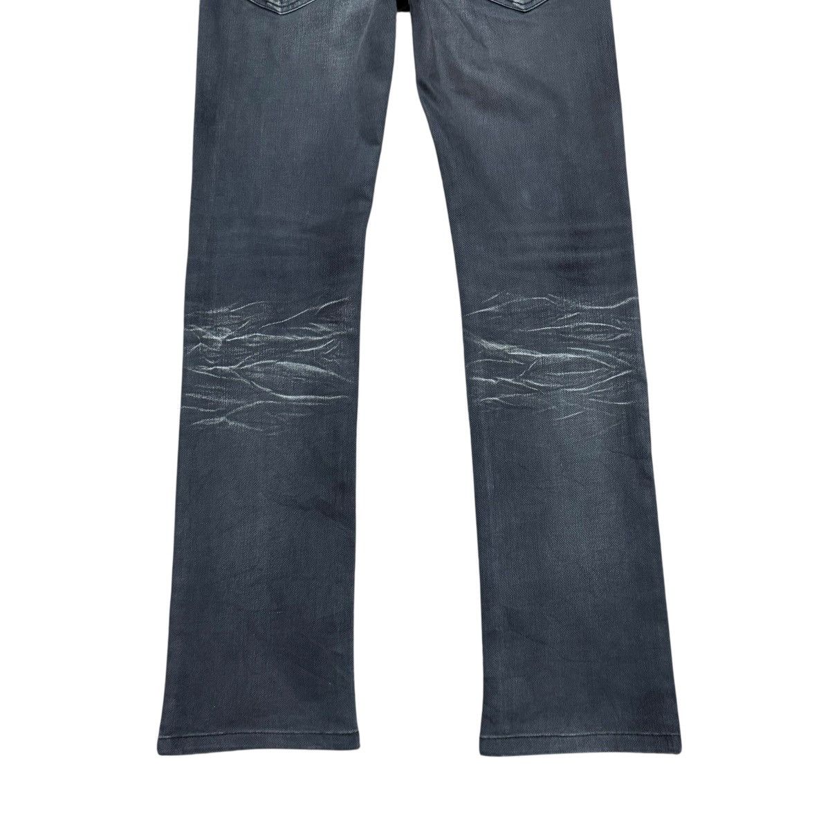 Tornado Mart Tornado Mart Grey Denim Low Flare Jeans Clawmark Size US 31 - 12 Thumbnail