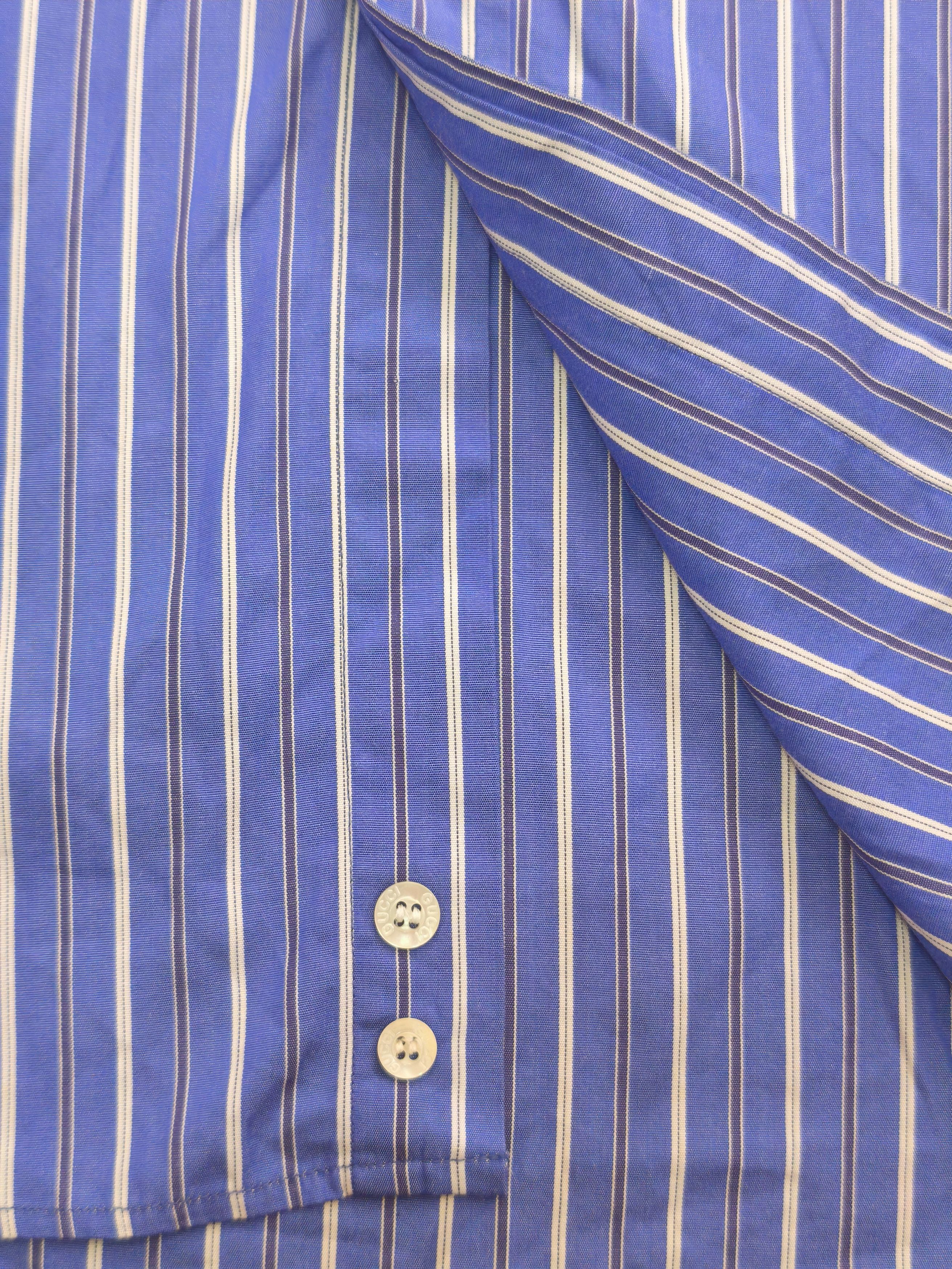 Gucci Gucci Tom Ford - Striped Button Up Shirt Size US XL / EU 56 / 4 - 6 Thumbnail