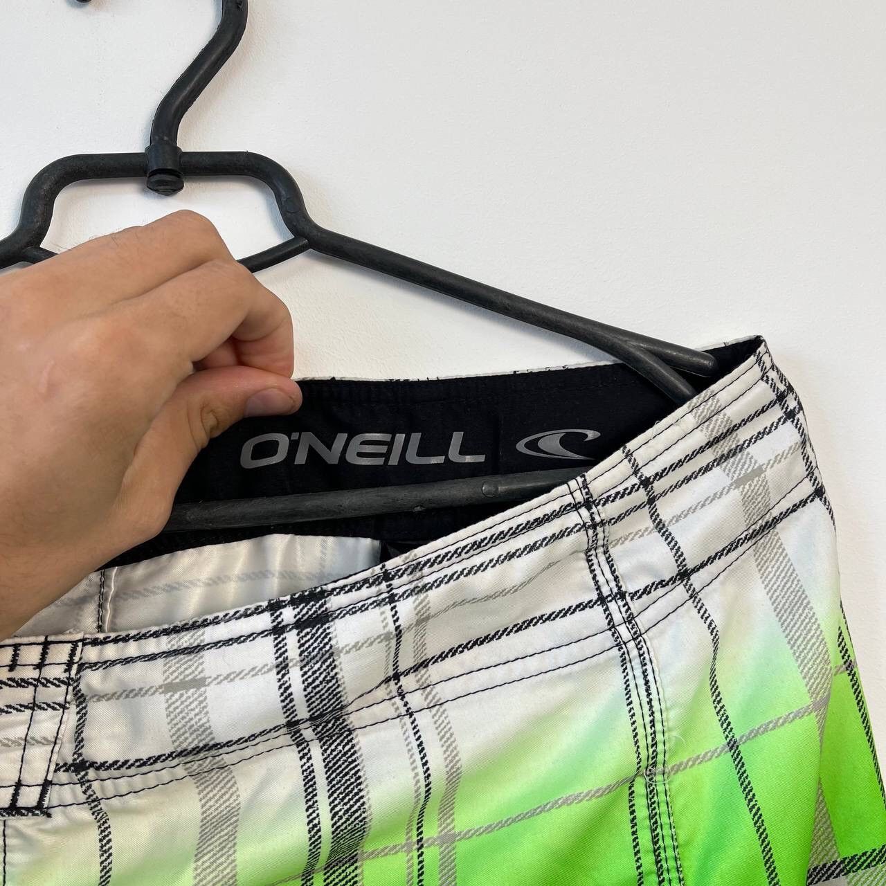 O'Neill VINTAGE ONEILL BIG LOGO SWIM BOARD SURF NYLON SHORTS Y2K Size US 33 - 10 Thumbnail