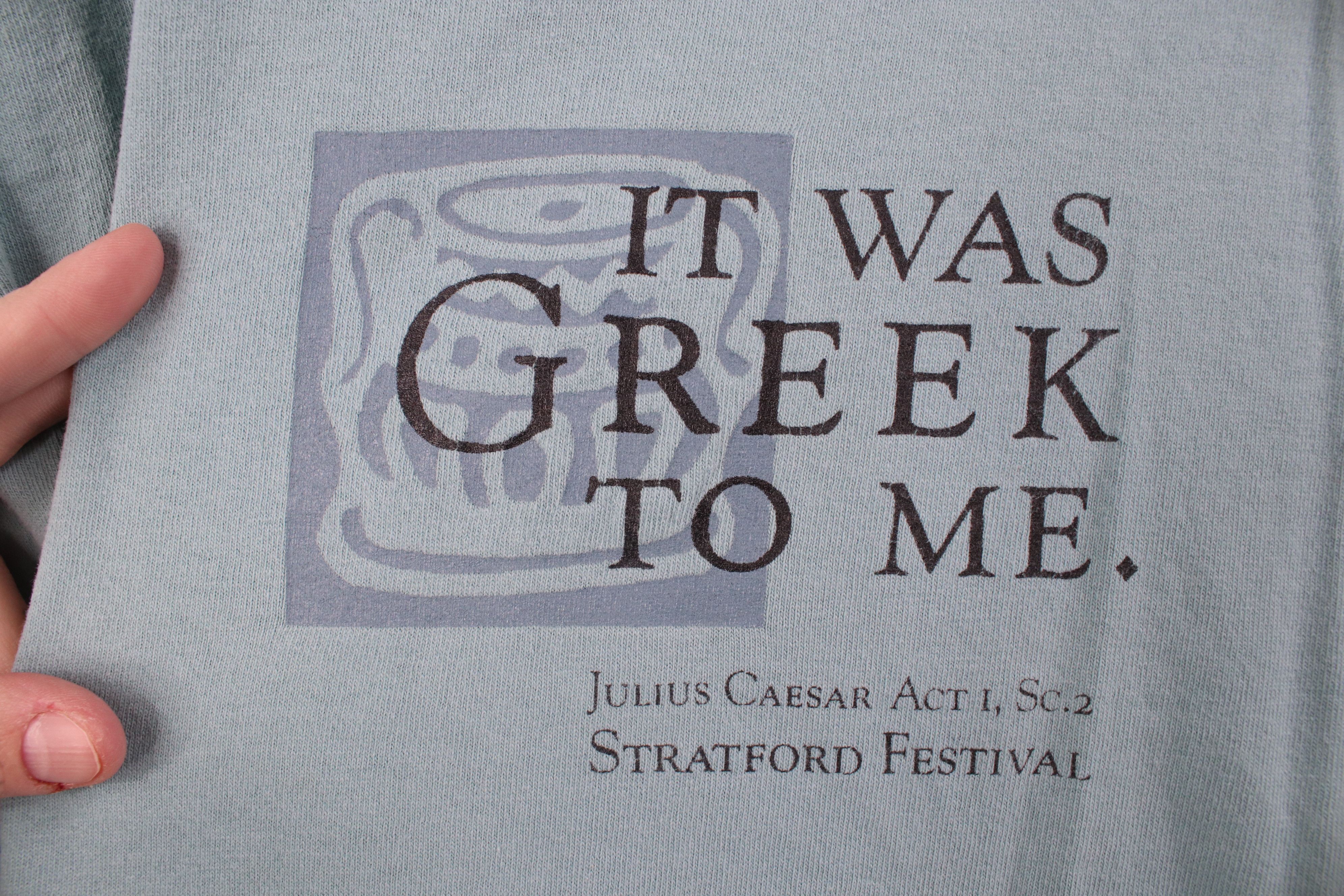 Vintage Vintage 90s Shakespeare It Was Greek To Me Caesar T-Shirt Size US XL / EU 56 / 4 - 4 Thumbnail