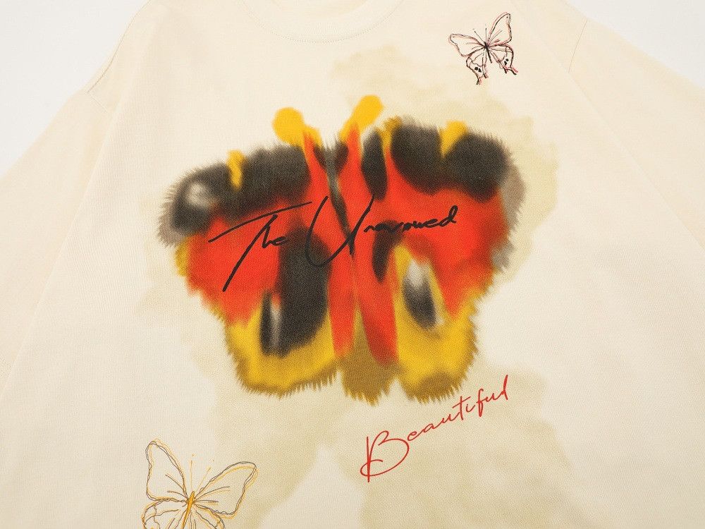Japanese Brand Men's Loose Casual Butterfly Print T-shirt y2k Size US M / EU 48-50 / 2 - 4 Thumbnail
