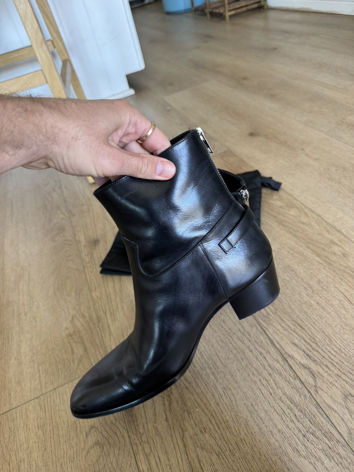 Celine Rear Zip Jacno Boots Size US 11 / EU 44 - 4 Thumbnail