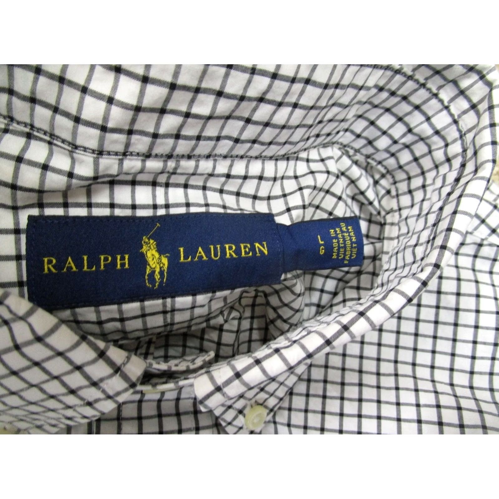 Ralph Lauren Ralph Lauren Shirt Men Large White Check Button Down Long Sleeve Small Pony Shirt Size US L / EU 52-54 / 3 - 7 Thumbnail