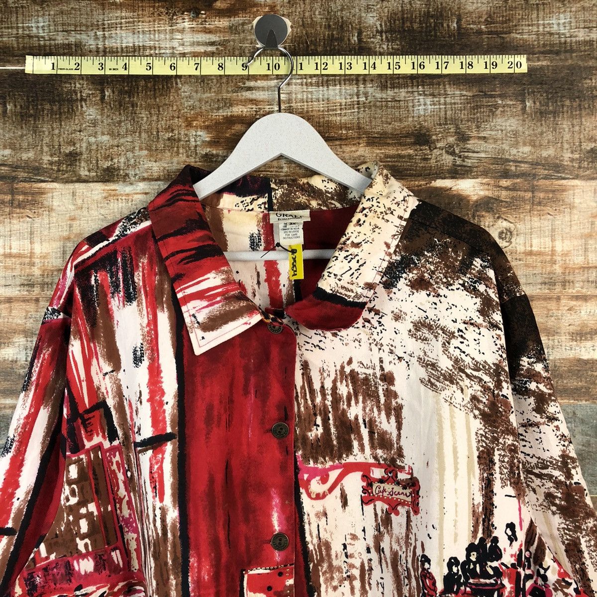 GRAFF DLL Graff Art vintage painter Red Shirt #A2554 Size US XXL / EU 58 / 5 - 4 Thumbnail