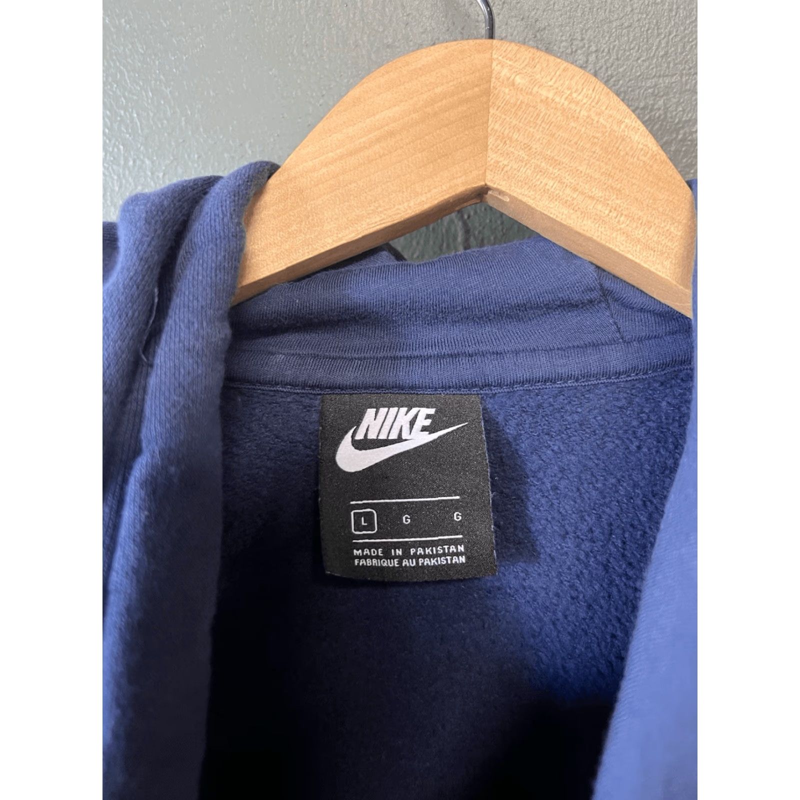 Nike Nike Sportswear Mens Blue Pullover Hoodie Sweatshirt L Size Size US L / EU 52-54 / 3 - 3 Thumbnail