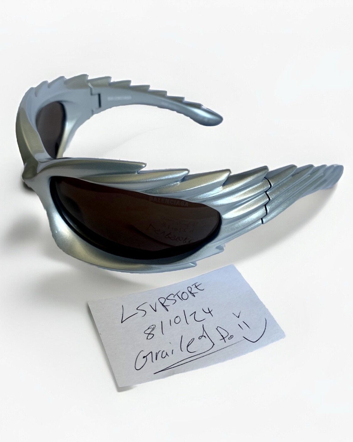 Balenciaga Balenciaga Spike Rectangle Sunglasses Size ONE SIZE - 1 Thumbnail