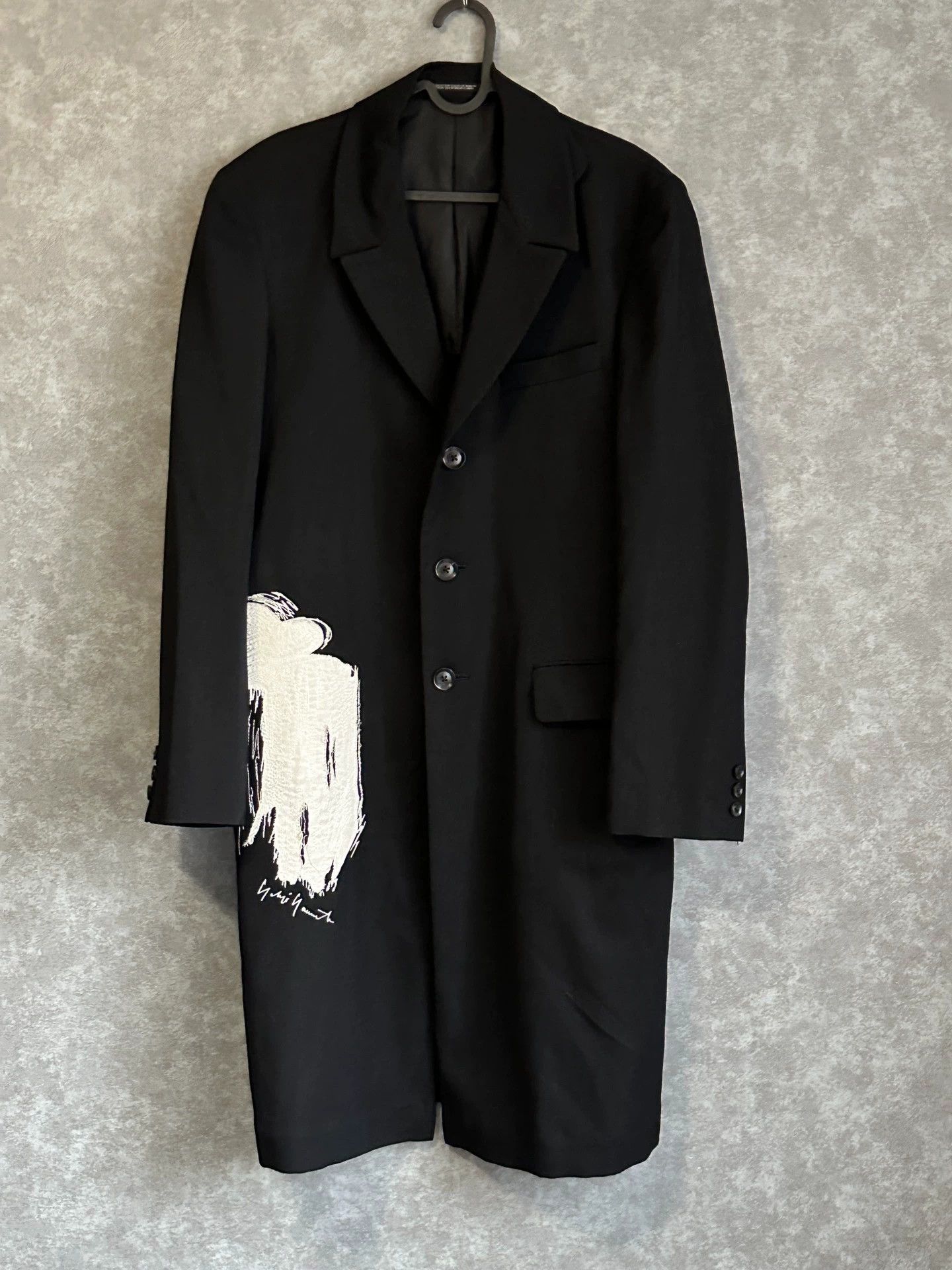 Yohji Yamamoto Yohji Yamamoto Pour Homme 2020Ss Wool Embroidered Coat -DMC Size US S / EU 44-46 / 1 - 1 Thumbnail