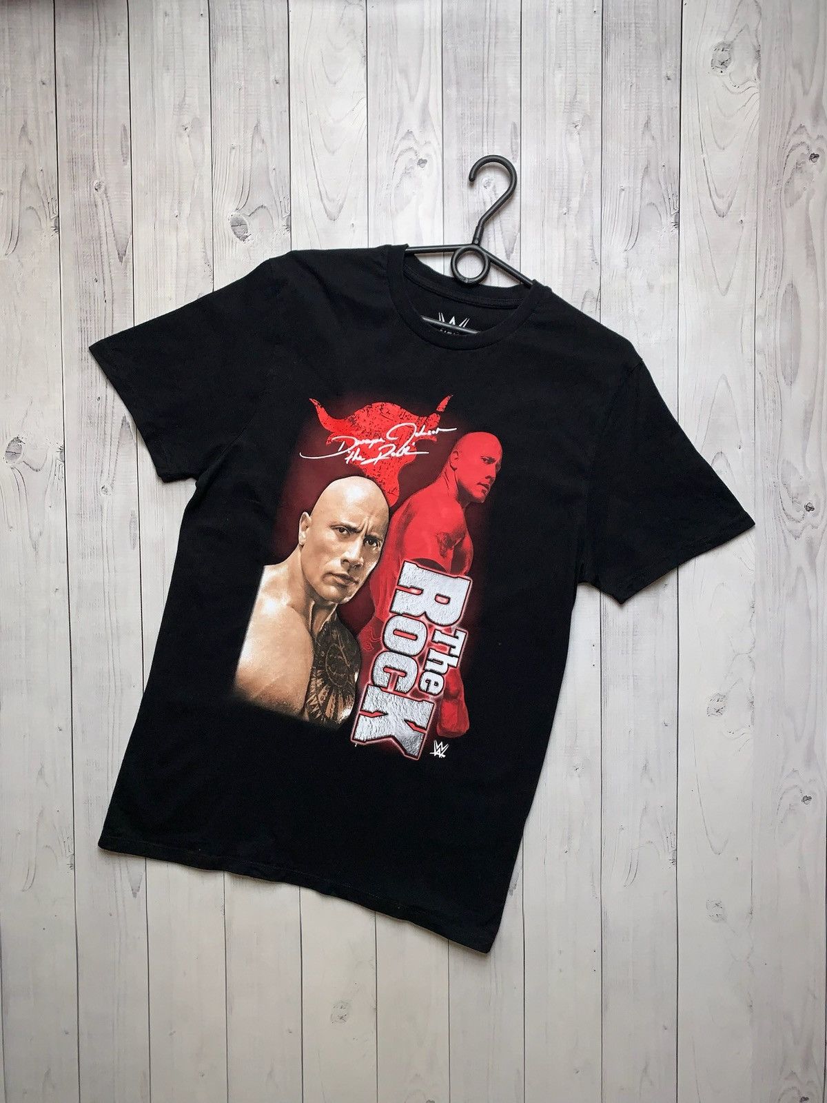 WWE Vintage Wrestling tee big logo The Rock dwayne johnson S/M Size US M / EU 48-50 / 2 - 1 Thumbnail