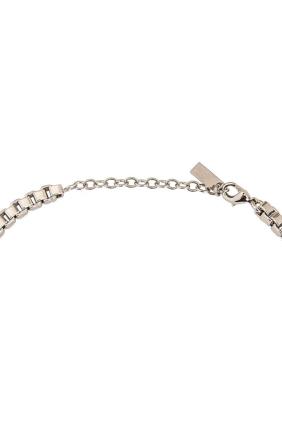 Saint Laurent Paris o1bcso1str0226 Size:OS/Square And Spikes Necklace in Silver Size ONE SIZE - 3 Thumbnail