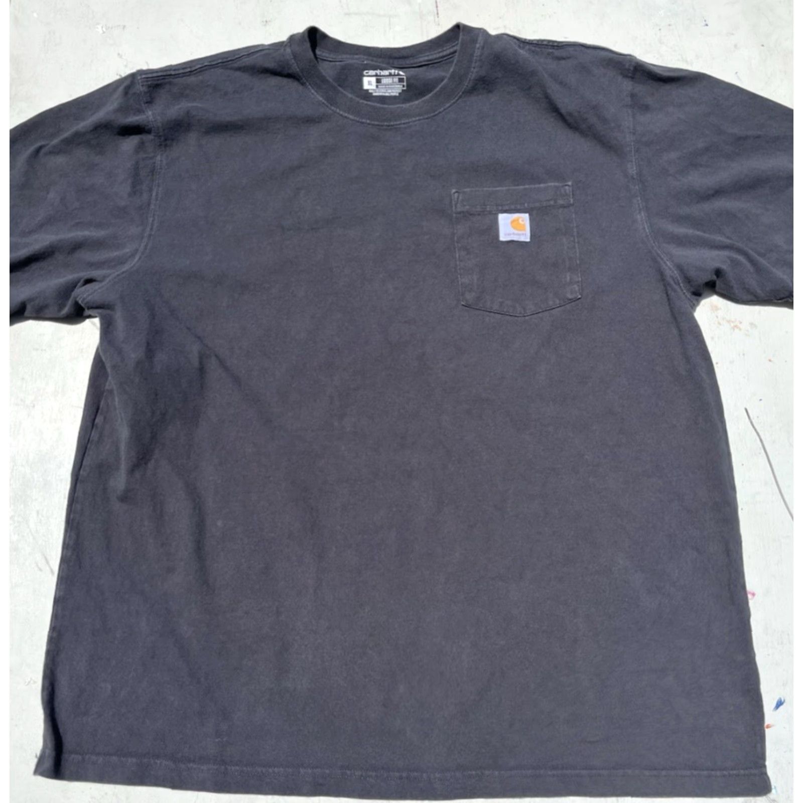 Carhartt Carhartt Men's T-Shirt XL Black Logo Pocket Crew Loose Cotton Workwear Street Size US XL / EU 56 / 4 - 3 Thumbnail
