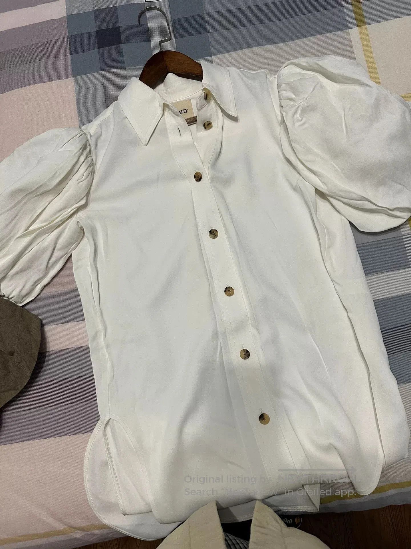 KHAITE Khaite Puff Sleeve Shirt Dress. Size M / US 6-8 / IT 42-44 - 7 Thumbnail