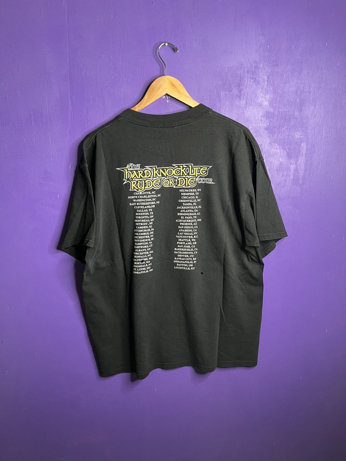 Band Tees × Rap Tees × Vintage Vintage 90s Jay-Z Hard knock life ryde or die tour t-shirt Size US XL / EU 56 / 4 - 2 Thumbnail